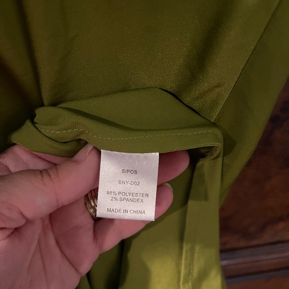 Samantha Sipos-Nasrin Green Sleeveless Midi Slip Dress. Size Small - Picture 9 of 12